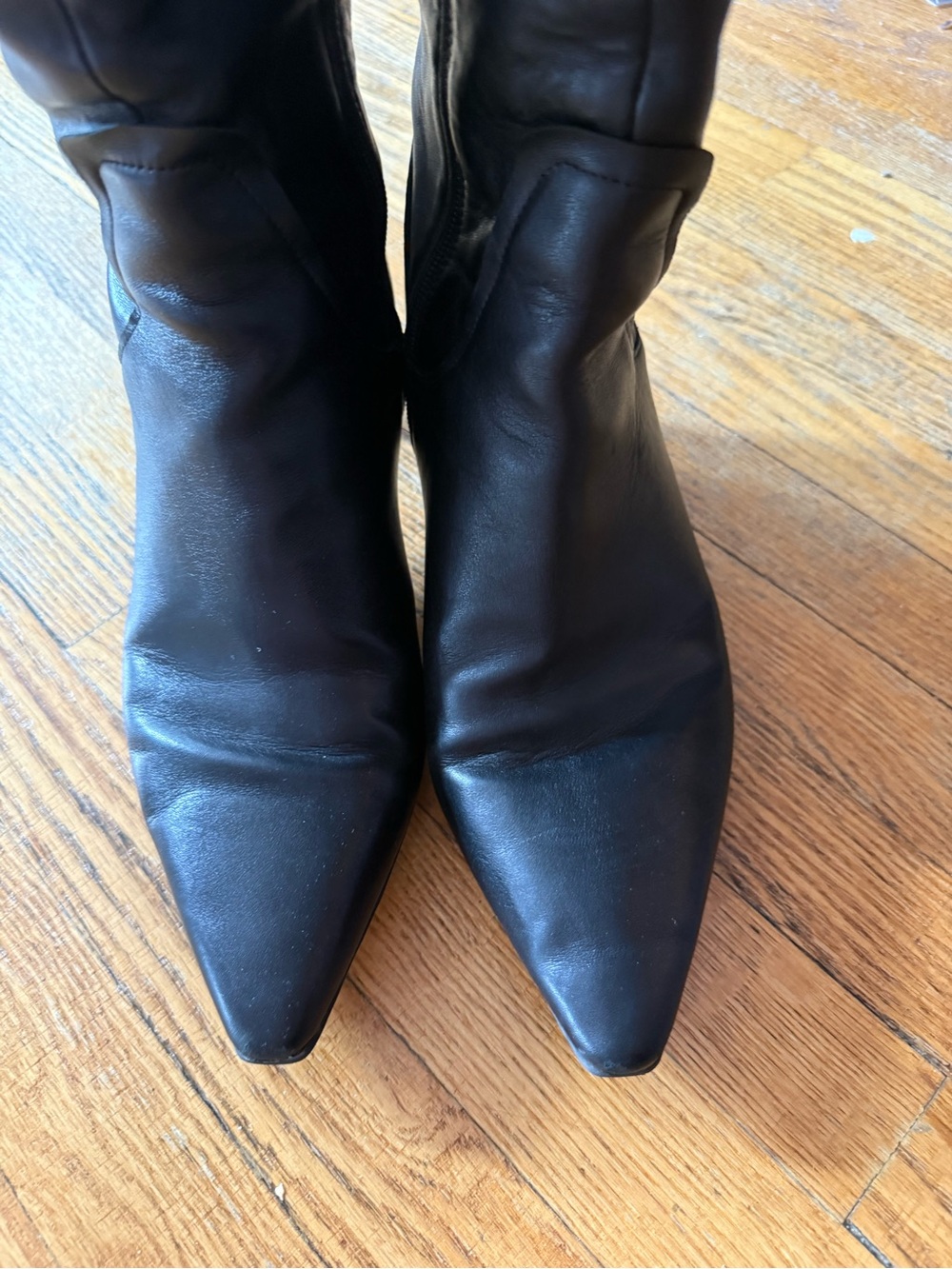 Naturalizer Deesha Black Pointed-Toe Knee-High Heeled Boots - Picture 8 of 9